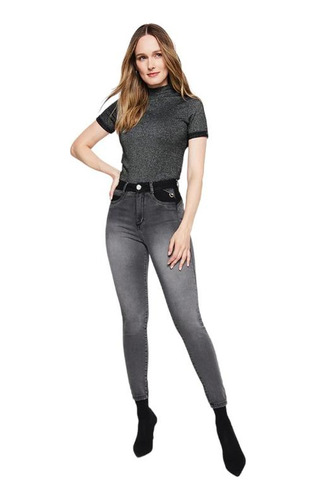 Jeans Pitillo Mujer Amalia Jeans 4096 Gris