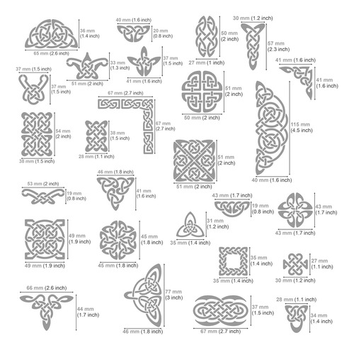 Plantillas De Metal Para Grabado En Madera De 37 Modelos
