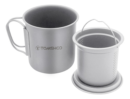 Taza Tomshoo De Titanio Para Acampar, 450 Ml, Para PĂcnic, C