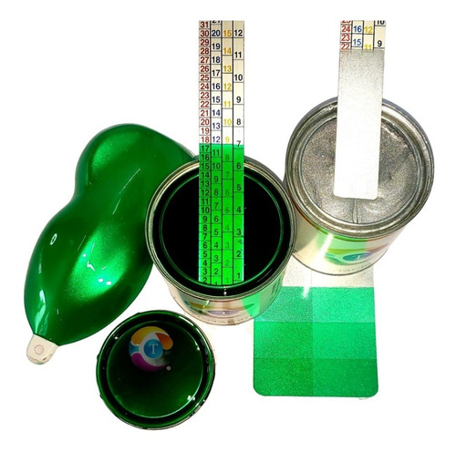 Kit Pintura Candy Bicapa Verde 1/2 + Aluminio Bc. 1/2 Lt