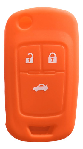 Funda Protector Llave Cruze Orlando Tracker Silicona Naranja