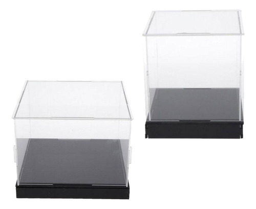 Caja De Exhibición De Acrílico Transparente De 2 Piezas,