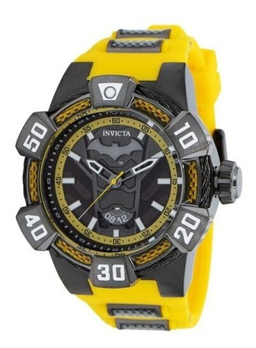 Reloj Para Hombres Invicta Dc Comics 41074 Amarillo, Gris Color de la correa Bronce de cañón