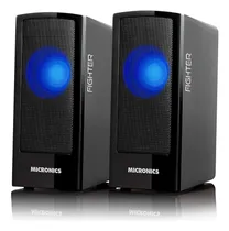 Comprar Parlantes Gamer Sound Micronics - Usb Plug 35mm Led- Fighter