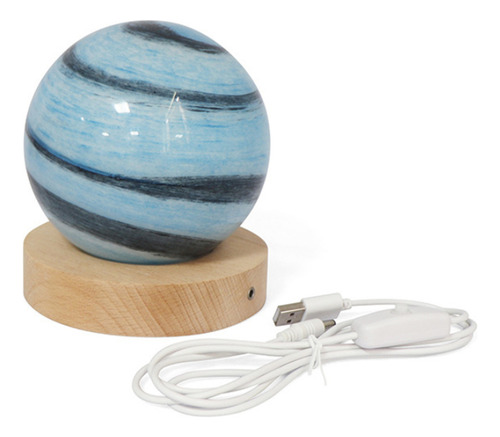 Lámpara De Mesita De Noche Recargable Por Usb Planet Night L