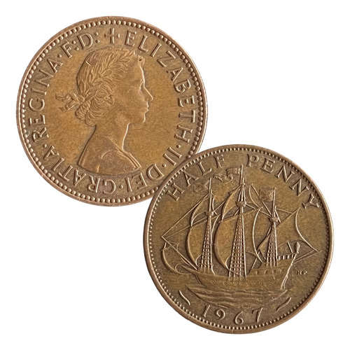 Moeda Oficial Inglaterra Half Penny (anos Variados)