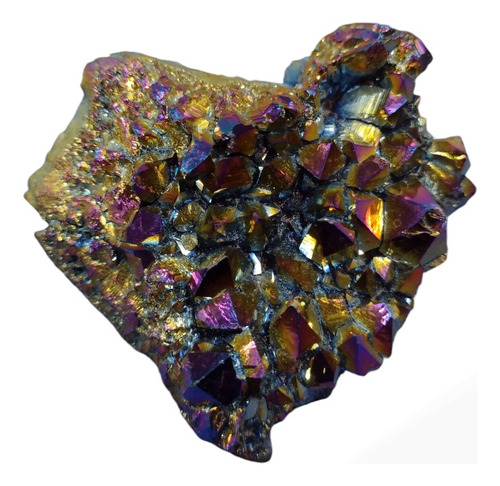 Drusa Cuarzo Aura Arcoiris ( Pieza Única 152 Grs 8 Cm)
