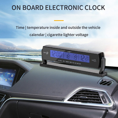 Reloj De Coche, Termómetro Exterior, Recordatorio Automático
