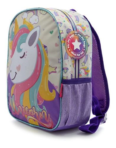 Mochila Escolar Unicornio 12 Jardín Calidad Premium Phi Phi