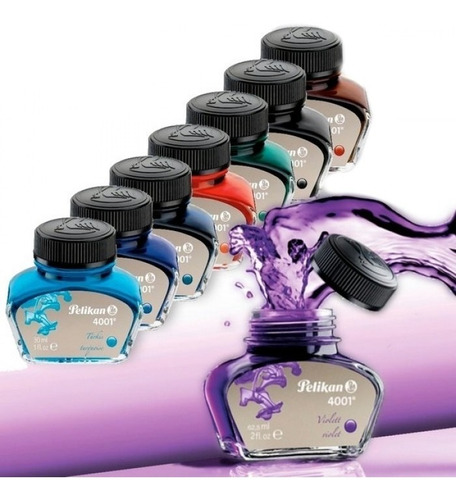 Imagem 3 de 3 de Tinta Para Caneta Tinteiro Pelikan 4001 30ml Várias Cores