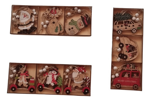 Set 27 Adornos Navideños Madera