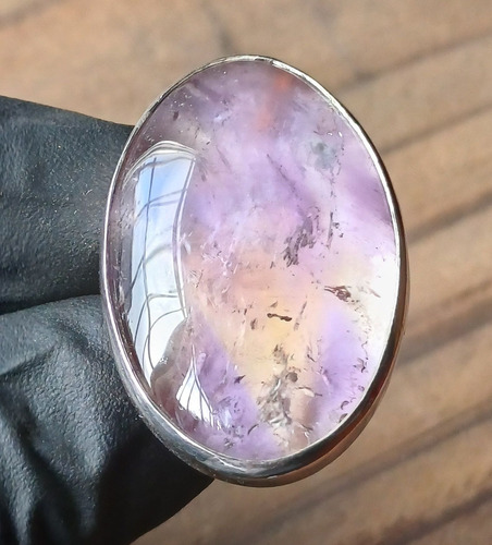 Anillo Ametrino Plata 925 Ajustable Fortalece Y Habilita Plateado Regulable