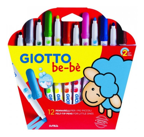 Marcadores Giotto Bebé 12 Colores