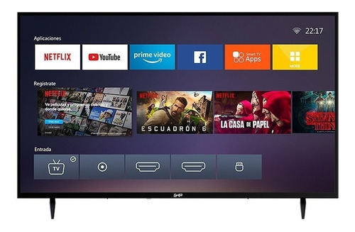 Televisor Smart Ghia Netflix 4k 65  / 3 Hdmi, 2usb