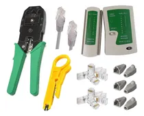 Comprar Kit Pinza Crimpeadora Ztecno Rj45 Con Fichas Tester Cable Red Utp