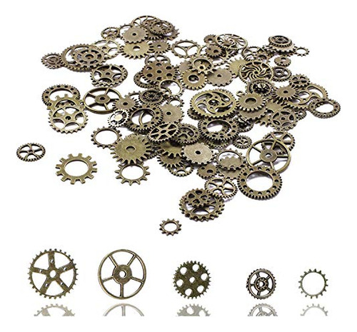 Bihrtc Steampunk Gear Cog Wheel Skeleton Clock Watch Pendant