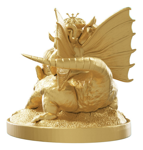 Estátua Imagem Asmodeus - Ars Goetia - Versão 3 Cor Cor Ouro