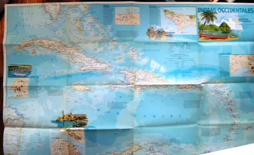 Mapa Nat Geo Antillas Cuba Caribe Indias Occidentales Islas (Usado)