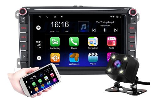 Estereo Android Gps Jetta Mk6 Bora Tiguan Vento Vw + Camara