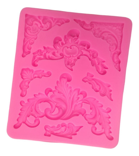 * Molde Silicon Bordes Barrocos Vintage Fondant Chocolate
