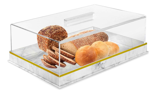 Bandeja Acrilica Para Pasteles Con Tapas, Caja Rectangular D