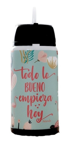 Matelisto Termo 500 Ml Mate Incorporado Automate Con Frase