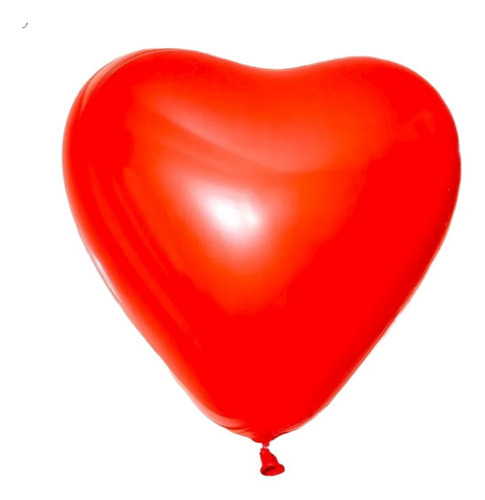 Balão/bexiga Coração N06 Decoração Namorados/casamento 30un Cor Vermelho