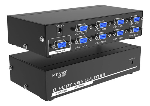 Mt-viki Divisor Vga De 8 Puertos 1 En 8 Salidas 350 Mhz Dupl