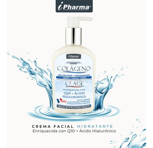 Crema De Colágeno + Ácido Hialurónico + Q10 C5 Age 240 Ml