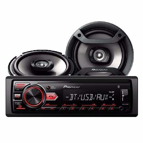 Combo Pioneer Original Radio Mvh-295bt+ Parlantes Ts-f1634r