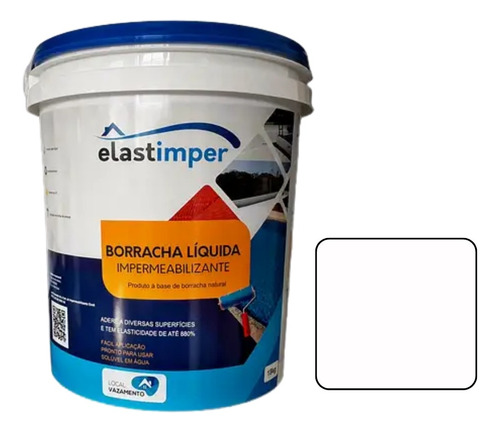 Borracha Líquida Impermeabilizante 18kg Elastimper Cores Cor Branco