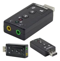 Comprar Kit 3 Adaptadores Usb Virtual Placa De Som  Áudio 7.1 Canais