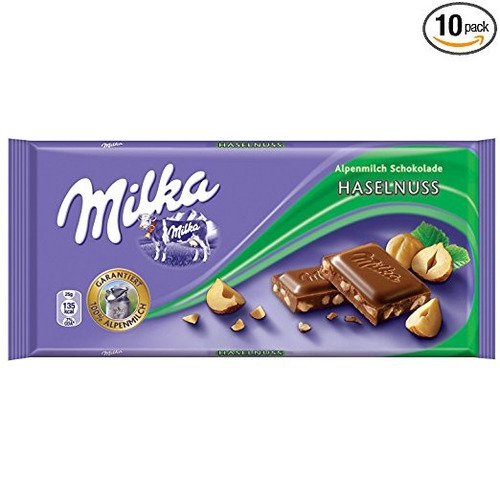 Milka Leche De Avellana Chocolate, Barras De 3,52 Onzas (paq