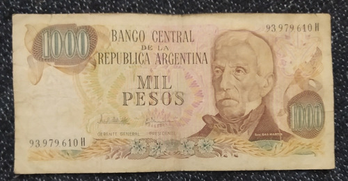 Billete 1000 Pesos Ley Bottero 2459 Con Rombos 