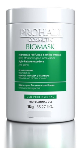 Máscara Utra Hidratante Biomask Prohall Efeito Teia 1000gr