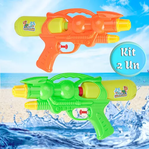 Kit 2 Arminha Pistola de Água Lançador Brinquedo Infantil