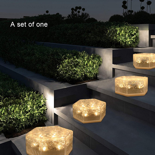 Luz Led Solar Para Exteriores, Impermeable, Hexagonal, Jardí