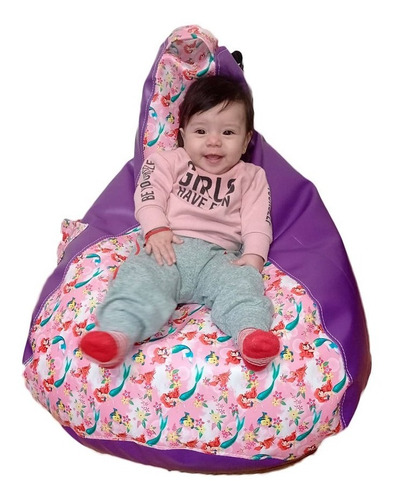 Imagen 9 de 9 de Puff Pera Kid Para Niña De Sirenita, Peppa Pig...