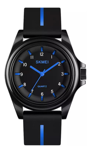 Reloj Skmei 1578 Clásico Unisex Analógico Negro - Azul 