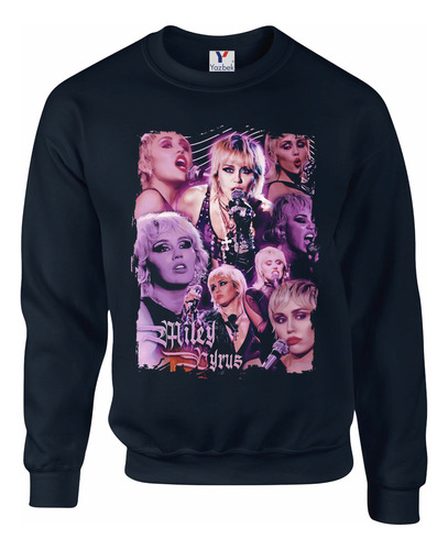 Sudadera Miley Cyrus, Unisex Cuello Redondo 01