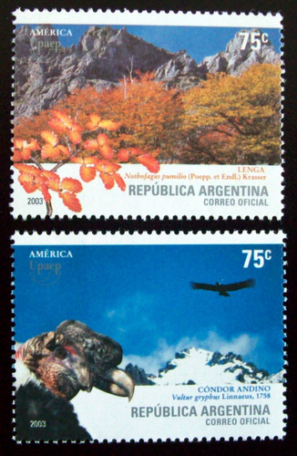 Argentina Flora Aves, Serie Gj 3329-30 Conservac Mint L2606