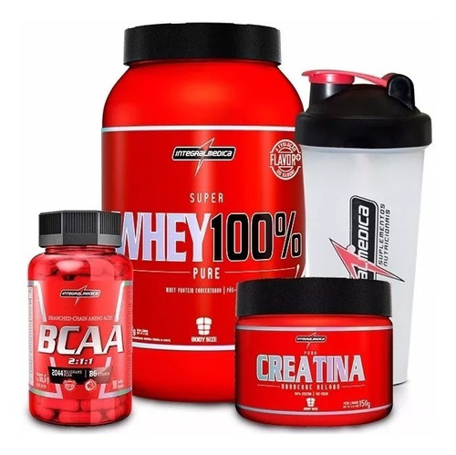 Kit Suplementos Musculacao Whey Wey Proten Bcaa Creatina Coq