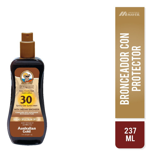 Austr.gold Spr/bronz F30 237ml Spray Gel Con Bronceador