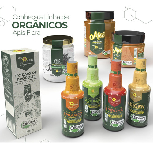 Apiromã orgânico spray própolis mel e romã Apis Flora 30ml