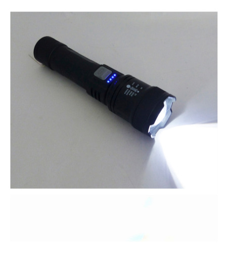 Linterna De 1 Led Con Zoom Modelo L39 En Pvc Recargable Usb