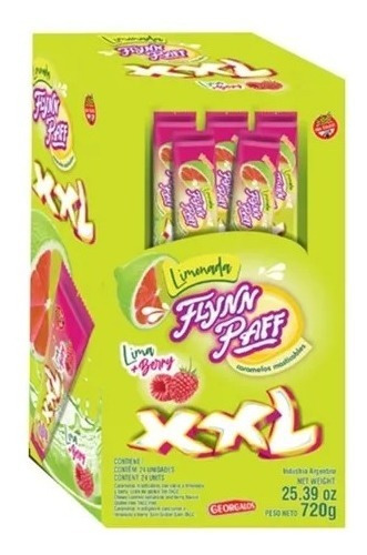 Caramelos Flynn Paff Xxl Limonada Berry Caja X 24un