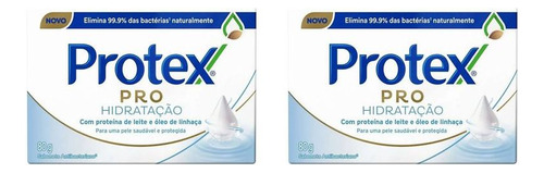 Jabon Barra Antibacterial Pro Hidratacion Protex 80g Pack X2