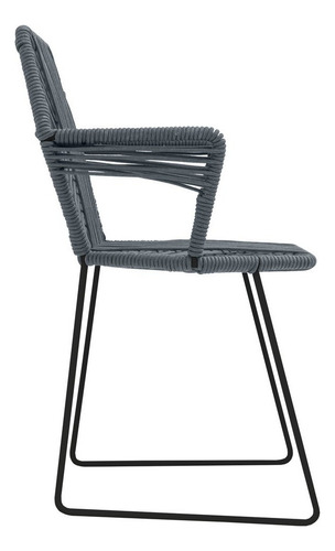 Silla Cuerda Poliester Acapulco Hexagonal By Promobel Color Gris