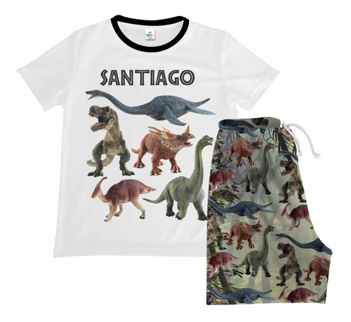 Pijama Short Niña Niño Jurassic World Dinosaurio Algodon 