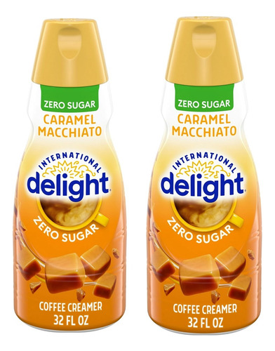 2 Botes Crema Delight 946ml C/u Caramel Machiato Zero Azucar